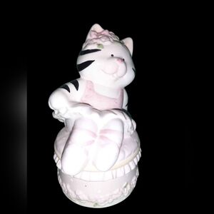 Ceramic Cat Bank by Russ or Birthday Cake Topper